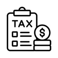 Discover the Tax List icon designed for financial apps and documents vector