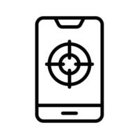 Get your hands on this flat icon of phone target vector