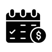 Mark your payment date up to date with a calendar icon for financial planning vector