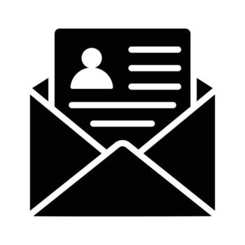 Simplify and enhance your job applications today with our cv mail icon vector