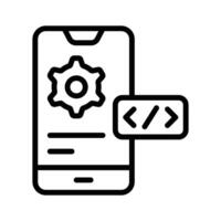 Utilise the app development icon for creating innovative applications vector