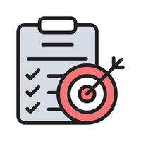Track your target achievements with the goal icon for clear progress monitoring vector