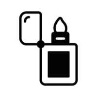 An icon depicting a fire lighter, designed with clean lines for clarity and simplicity. vector