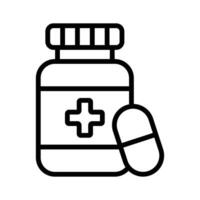 Get your healthcare done with a design icon of pills jar vector
