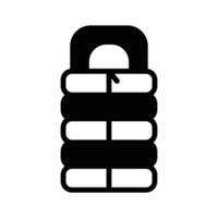 A customizable design icon of sleeping bag vector