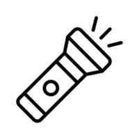 A sleek icon of a torch, designed for clarity, ease of recognition ready to use. vector