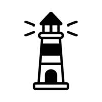 Let our charming Lighthouse Icon guide you through stormy seas and calm waters alike vector