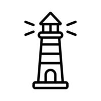 Let our charming Lighthouse Icon guide you through stormy seas and calm waters alike vector