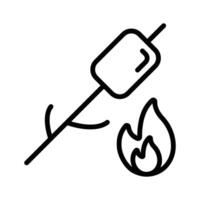 Indulge in roasting marshmallows with our delightful Icon vector