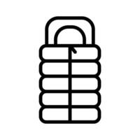 A customizable design icon of sleeping bag vector