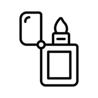 An icon depicting a fire lighter, designed with clean lines for clarity and simplicity. vector