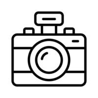 Trendy icon of digital camera, used for capturing moments and making memories vector