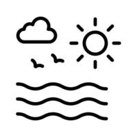 Premium design of icon of weather, with cloudy scene and birds chirping vector