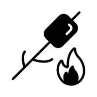 Indulge in roasting marshmallows with our delightful Icon vector