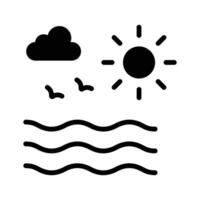 Premium design of icon of weather, with cloudy scene and birds chirping vector