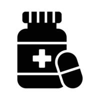Get your healthcare done with a design icon of pills jar vector