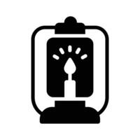 Illuminate your designs with our Oil Lamp Icon Perfect for adding vintage charm. vector