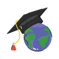 Take a look on this drawing design sticker of global education vector