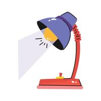 Premium design drawn sticker of table lamp vector