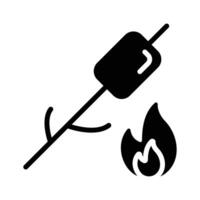 Indulge in roasting marshmallows with our delightful Icon vector