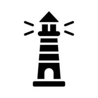 Let our charming Lighthouse Icon guide you through stormy seas and calm waters alike vector
