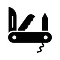 A sleek icon featuring an army knife, crafted for unique visual appeal. vector