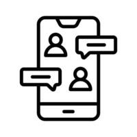 Engage in conversations with a flat chatting icon for easy communication vector