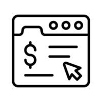 Maximise engagement with the pay-per-click icon for targeted advertising strategies. vector