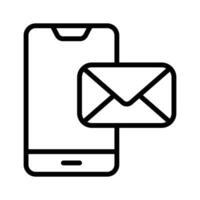 A mobile phone with a chat bubble shows a send message icon vector