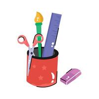Get this drawing design of stationary container vector