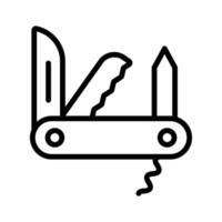 A sleek icon featuring an army knife, crafted for unique visual appeal. vector