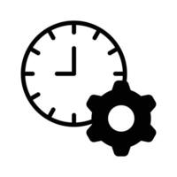 Use the time management flat icon for effective scheduling and productivity vector