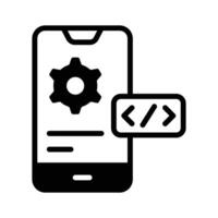 Utilise the app development icon for creating innovative applications vector