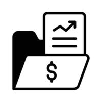 Organise your records with invoice documentation icon for financial management. vector