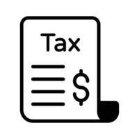 Premium quality flat icon of tax record is now available to use vector