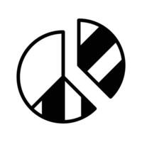 Pie graph flat icon shows a business analysis that is ready to use vector