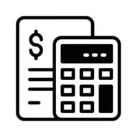 Simplify your invoice calculations by using this icon for clear financial tracking and reporting vector