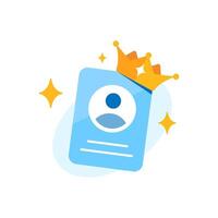 premium member concept illustration flat design. simple modern graphic element for ui, infographic, icon vector