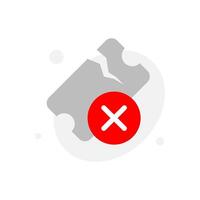 Voucher is not valid concept illustration flat design. simple modern graphic element for empty state ui, infographic, icon vector
