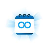 lifetime validity concept illustration flat design. simple modern graphic element for ui, infographic, icon vector