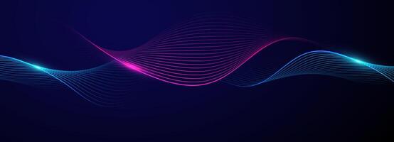 Abstract background with flowing lines vector