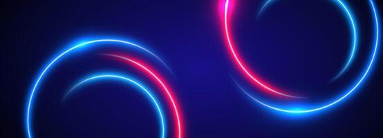 Abstract futuristic background with glowing curve lines. vector