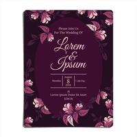ABSTRACT DARK PURPLE INVITATION CARD DESIGN vector