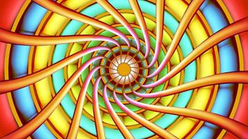3d fractal colorful background seamless loop video