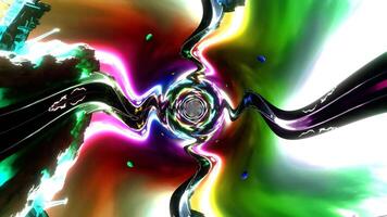 abstract raindow galaxy worm hole colorful seamless loop background video