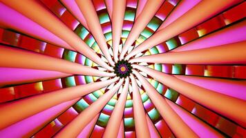 circular abstract mandala, spiral effect seamless loop background, pattern kaleidoscope video