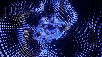 vj loop. abstract motion background. small object particle abstract waving tunnel. seamless 4k video