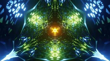 vj loop. abstract motion background. 3D fractal abstract style. seamless 4K video