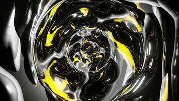 abstract loop colorful liquid tunnel 3d background video