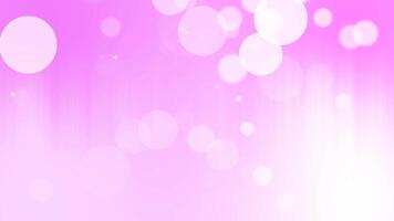 Pink gradient background with particle glowing white particle circles bokeh and a star video